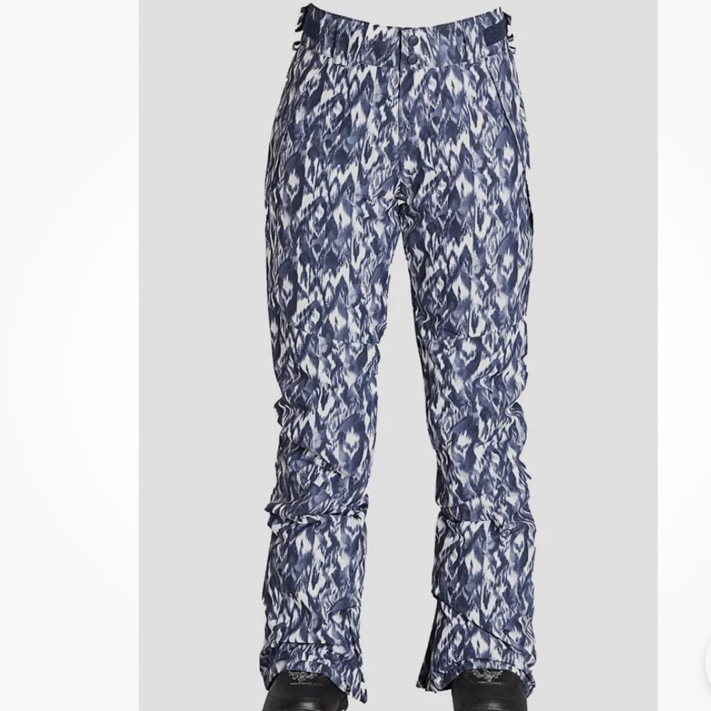 Billabong Malla IKB white blue pattern outdoors ski snow board pants winter